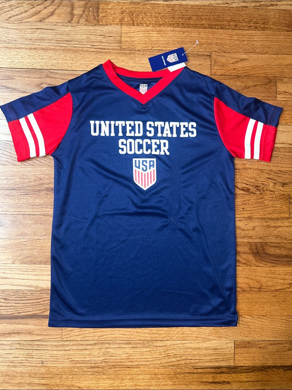 US Soccer Kids' navy and red Jersey - United States Soccer Youth Multiple Sizes